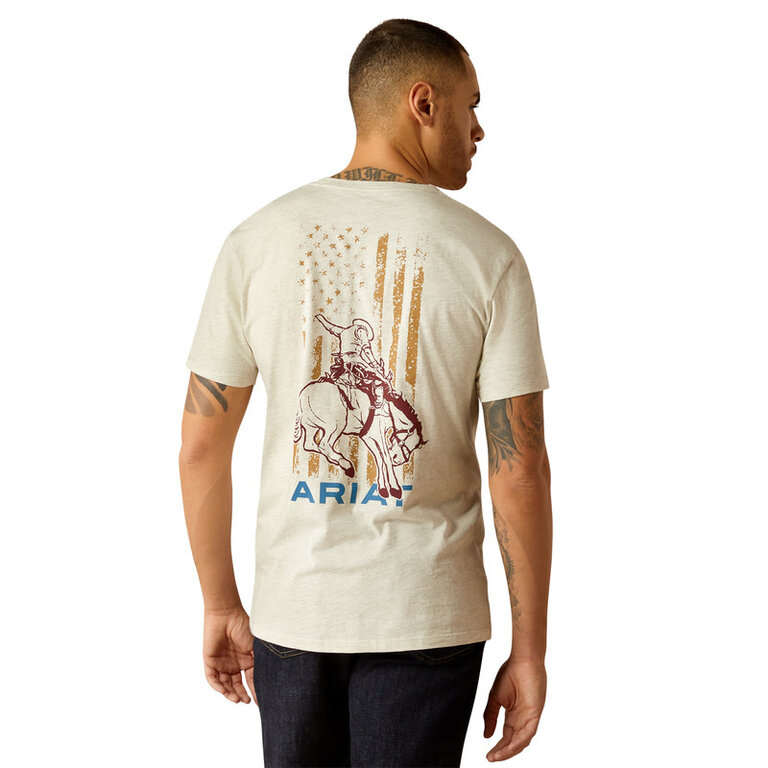 Ariat Ariat Rodeo Proud S/S Tshirt - Oatmeal Heather