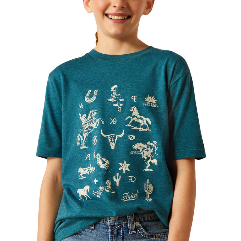 Ariat Ariat Sketch Pad S/S Tshirt - Deep Sea Heather