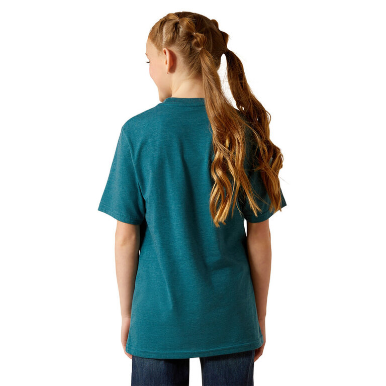 Ariat Ariat Bison Ranch S/S Tshirt - Deep Sea Heather