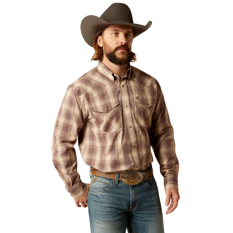Ariat Ariat Pro Rex Snap L/S Shirt - Maroon/Brown
