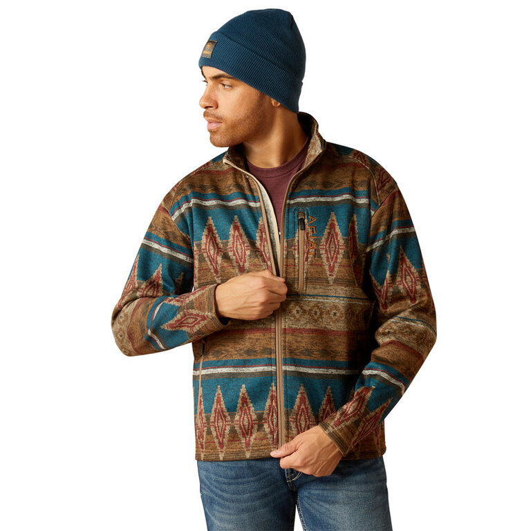 Ariat Ariat Caldwell Full Zip Jacket - Oxford Tan Southwest Print
