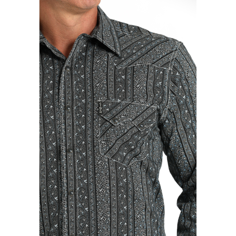 Cinch Cinch Snap L/S Modern Fit Shirt - Stripe/Paisley