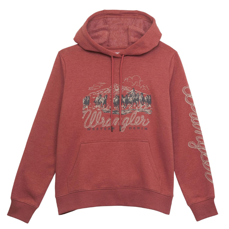 Wrangler Wrangler Wild Horses Hoodie - Heather Red