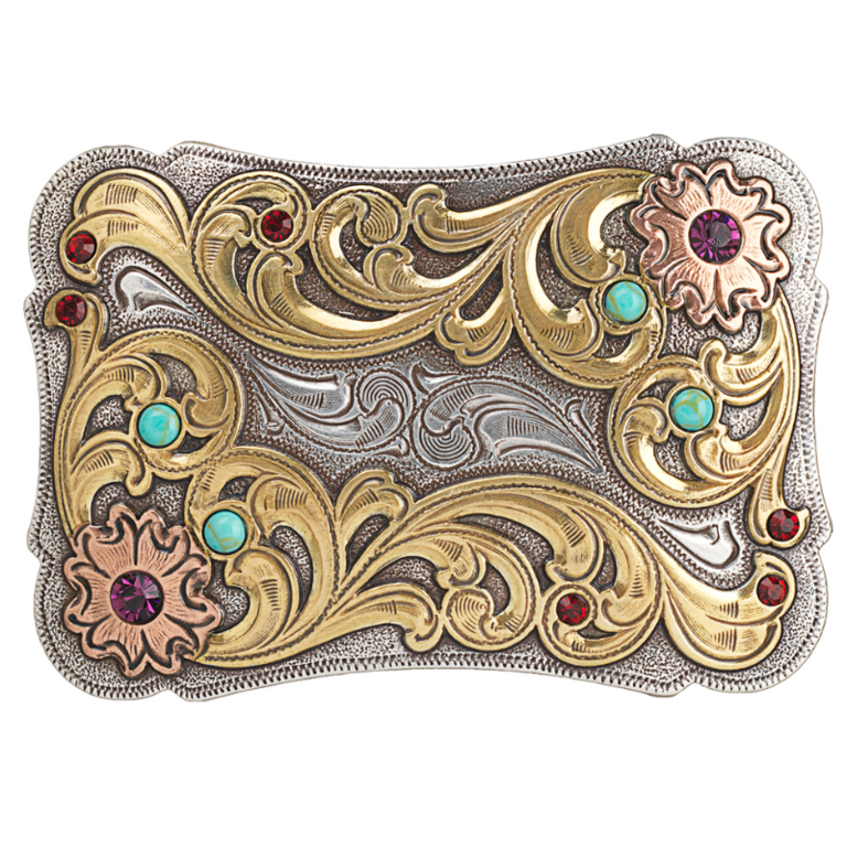 Blazin Roxx Blazin Roxx Multicolor Accent Stones Buckle