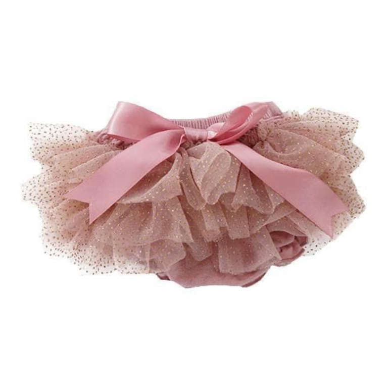 Mila & Rose Mila & Rose Tutu Bloomer - Vintage Pink With Gold Glitter