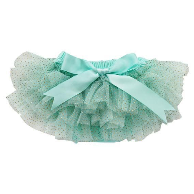 Mila & Rose Mila & Rose Tutu Bloomer - Mint And Gold Glitter