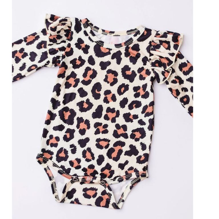 Mila & Rose Mila & Rose L/S Bodysuit - Leopard