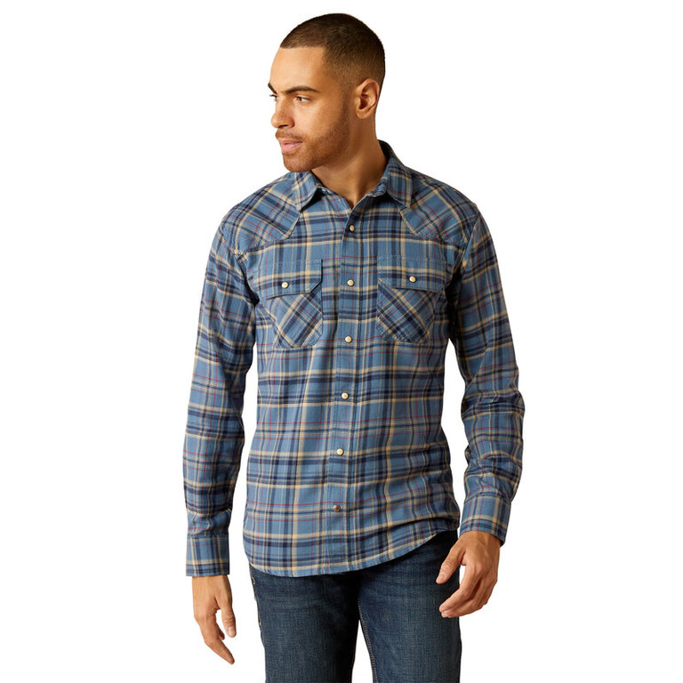 Ariat Ariat Huntley Retro Snap L/S Shirt - Copen Blue