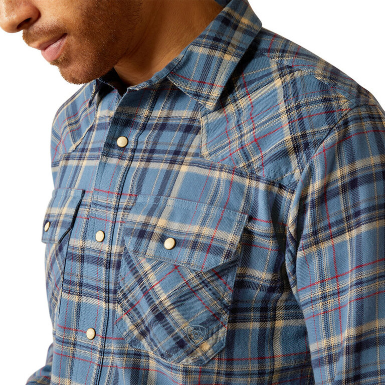 Ariat Ariat Huntley Retro Snap L/S Shirt - Copen Blue