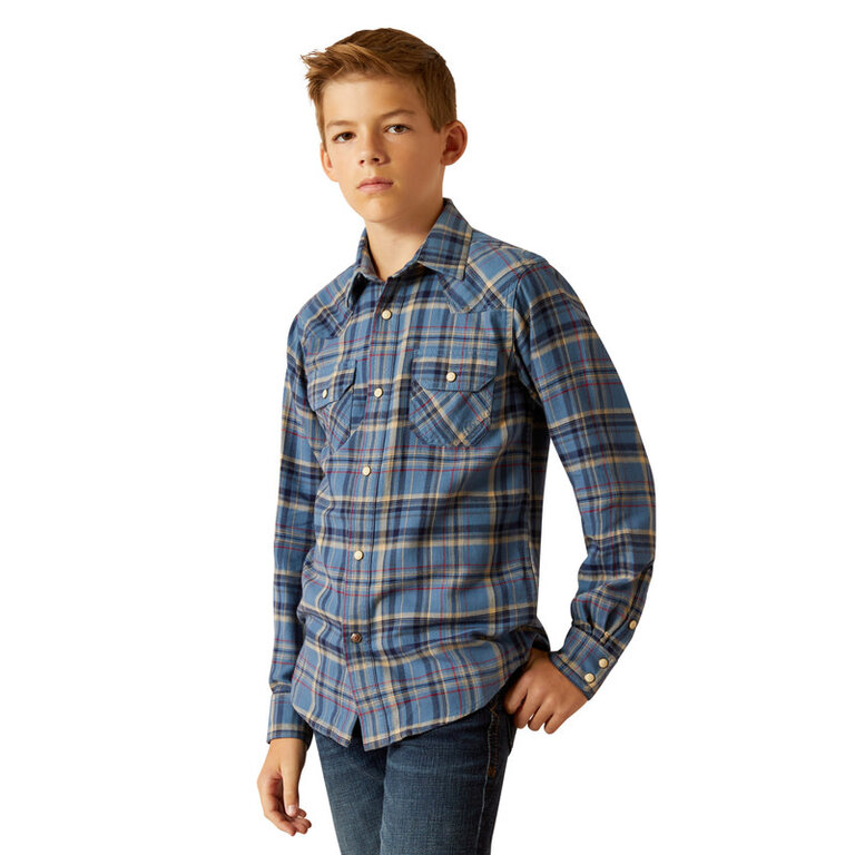 Ariat Ariat Huntley Retro Snap L/S Shirt - Copen Blue