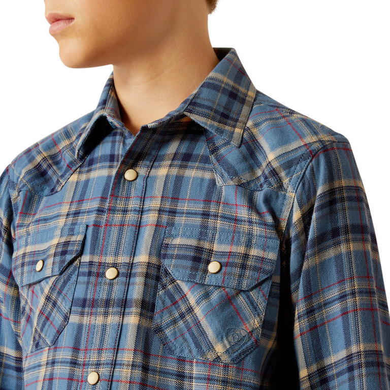 Ariat Ariat Huntley Retro Snap L/S Shirt - Copen Blue