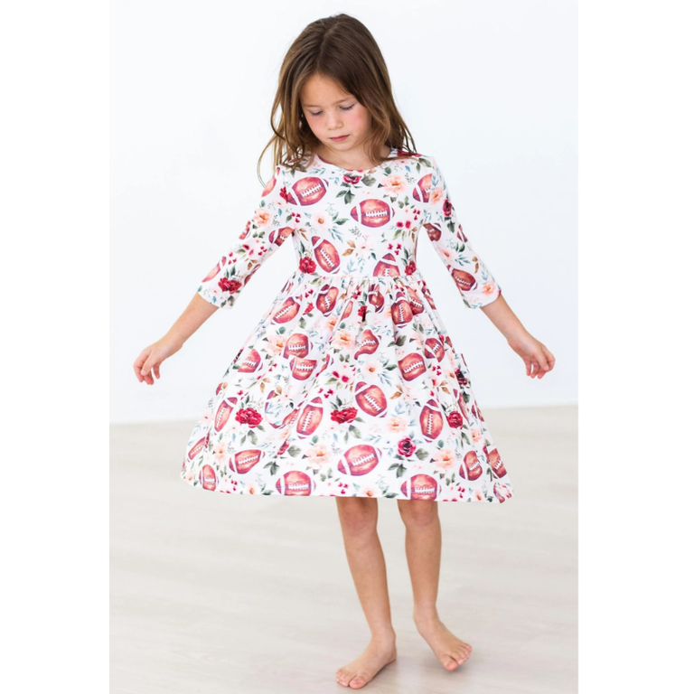 Mila & Rose Mila & Rose Football & Flowers Twirl Dress