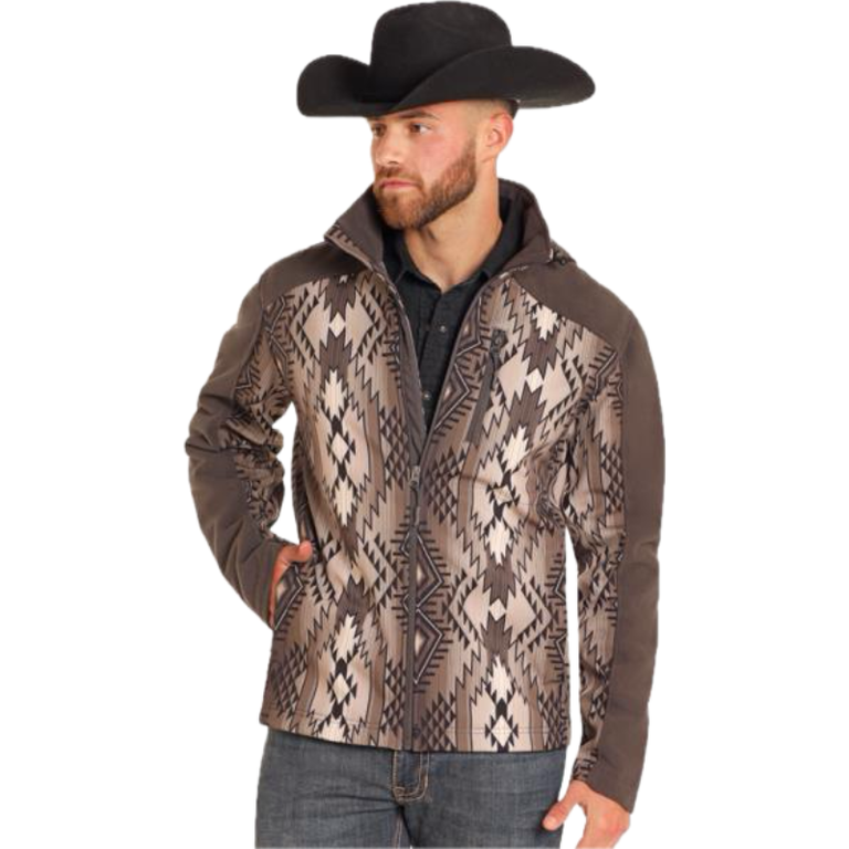 Panhandle Panhandle Aztec Printed Softshell Jacket - Brown Aztec