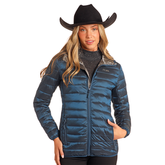 Panhandle Panhandle Metallic Puffer Jacket - Blue
