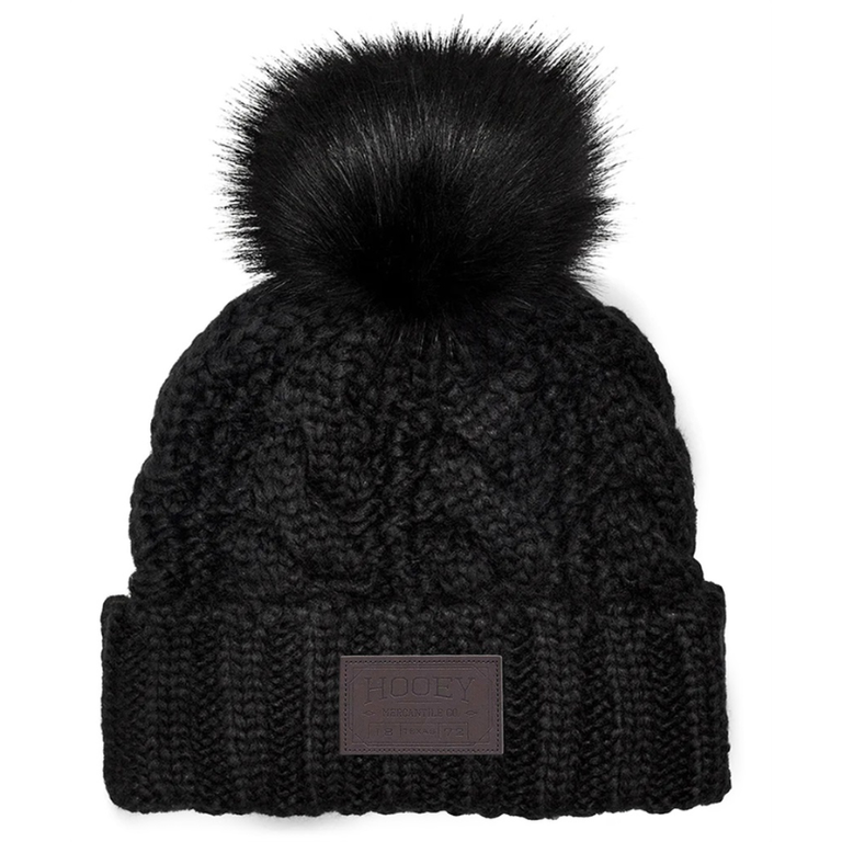 Hooey Hooey Leather Patch  Beanie - Black