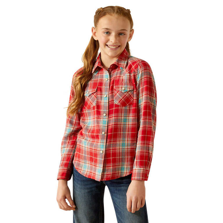 Ariat Ariat L/S Snap Shirt - Barn Plaid