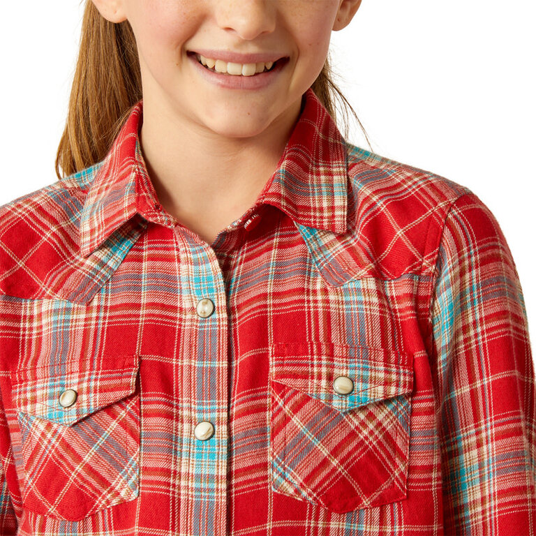 Ariat Ariat L/S Snap Shirt - Barn Plaid