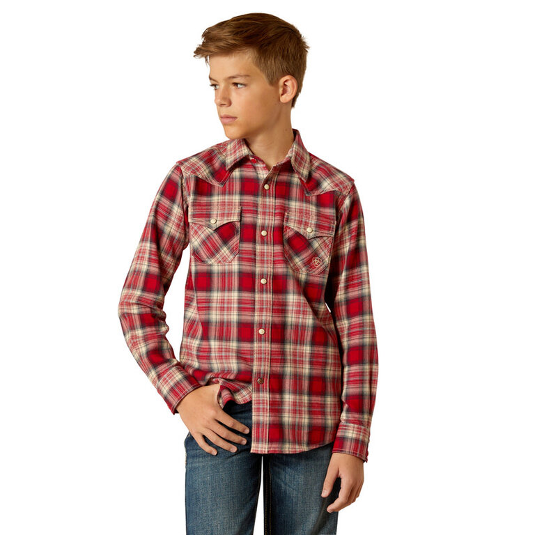 Ariat Ariat Herschel Retro Snap L/S Shirt - Chili Pepper