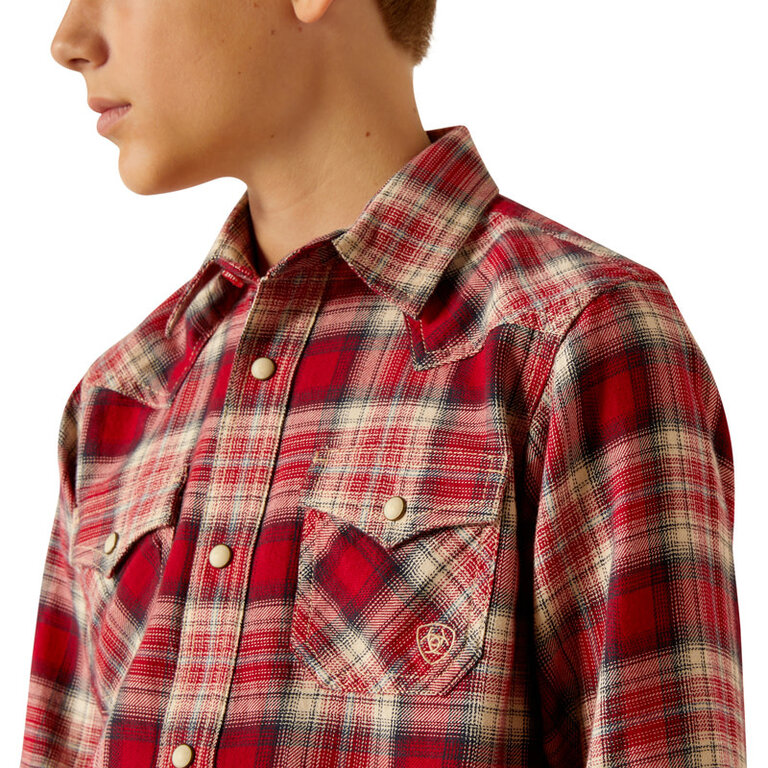 Ariat Ariat Herschel Retro Snap L/S Shirt - Chili Pepper