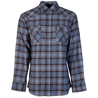 Hooey Hooey L/S Snap Flannel Shirt - Blue/Black Plaid