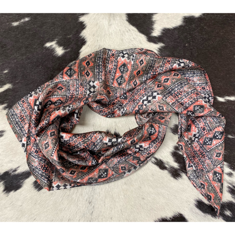 Austin Accent Austin Accent Wild Rag - Southwest Grey/Black/Peach