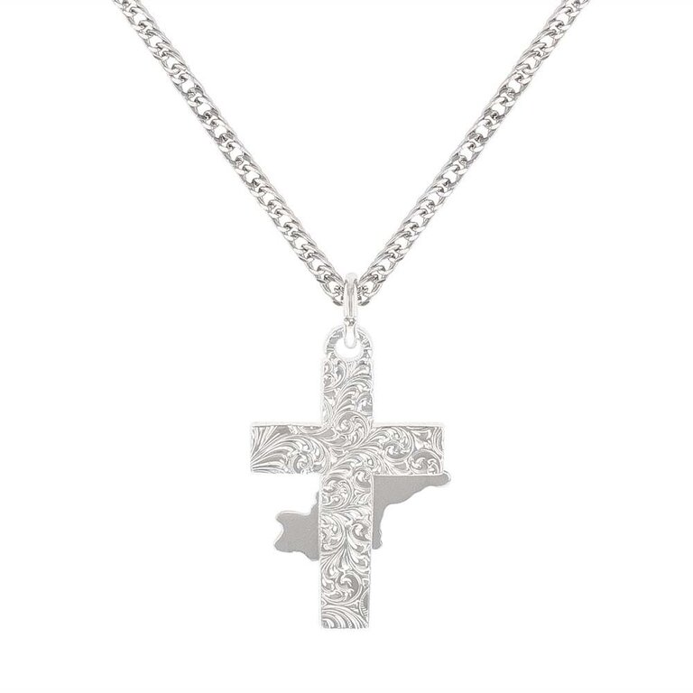 Montana Silversmiths Montana Silversmiths Cross With Bullrider Necklace