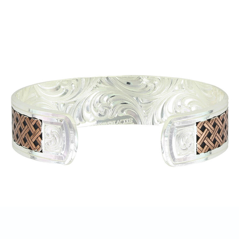 Montana Silversmiths Montana Silversmiths Classic Legacy Weave Crossing Paths Cuff Bracelet