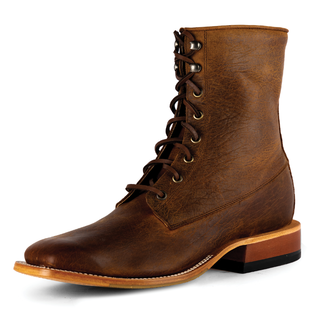 Horse Power Horse Power 7" Distressed Bison Lace Up Roper