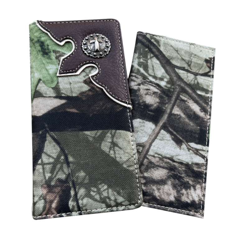 Montana West Camo Print Checkbook Cover/Rodeo Wallet
