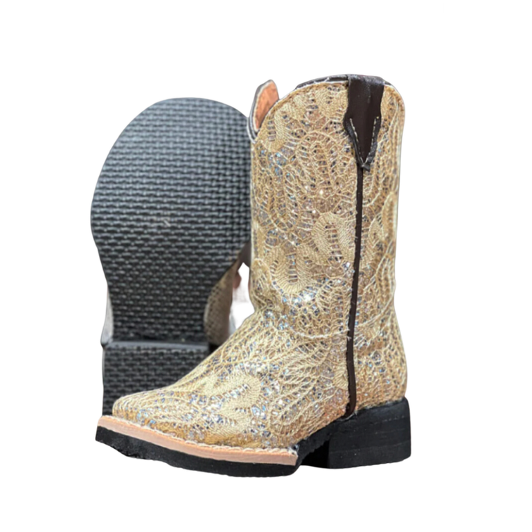 Tanner Mark Tanner Mark Shimmer Beige Boot - Infant