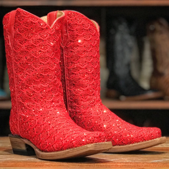 Tanner Mark Tanner Mark Shimmer Red Boot - Youth