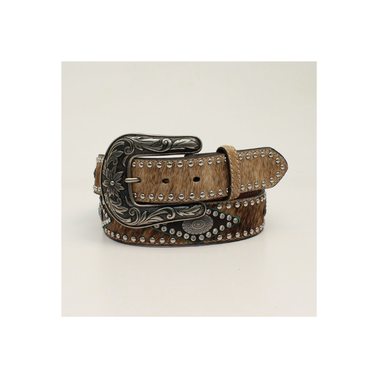 Nocona Nocona Calf Hair Oval Concho Belt