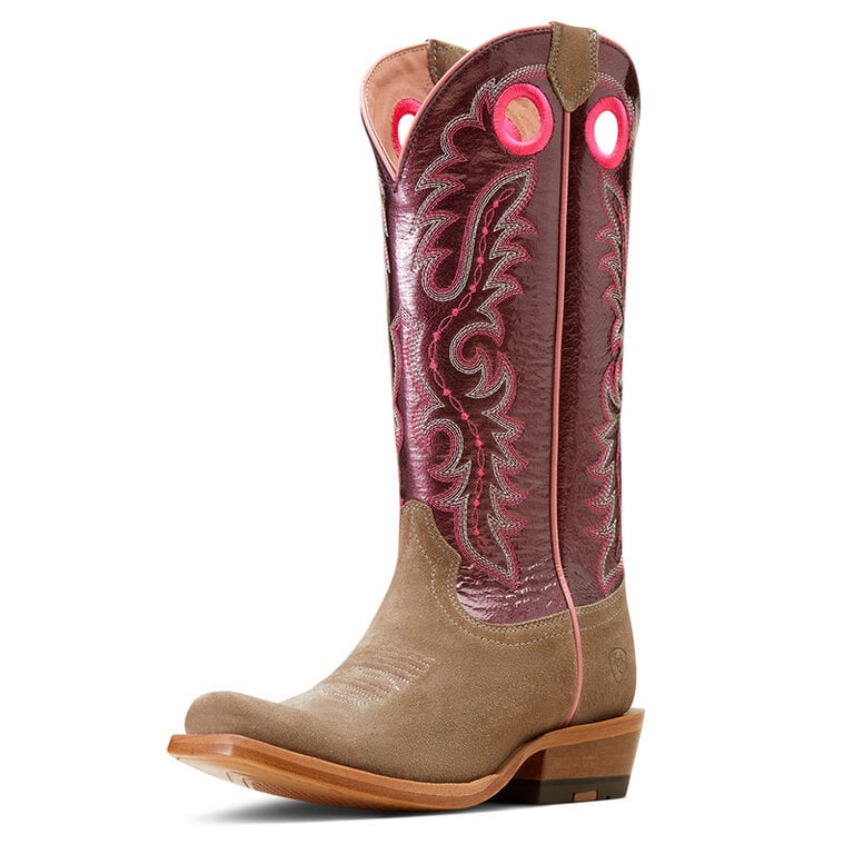 Ariat Ariat Futurity Smokey Grey Roughout Fine Wine Upper