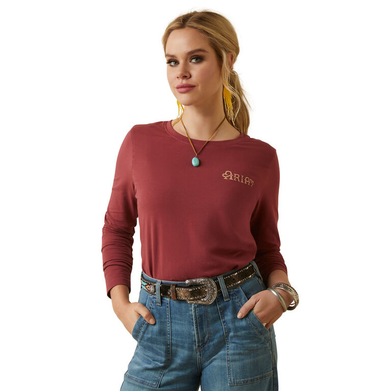 Ariat Ariat Wear The Brand L/S Tshirt - Burnt Russet