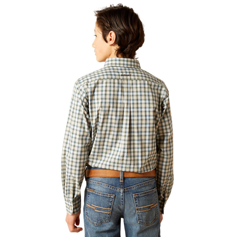 Ariat Ariat Pro Blake L/S Shirt - White/Green Plaid