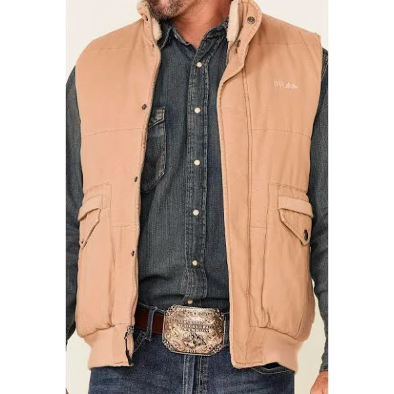 Powder River Powder River Cotton Vest Conceal Carry - Tan