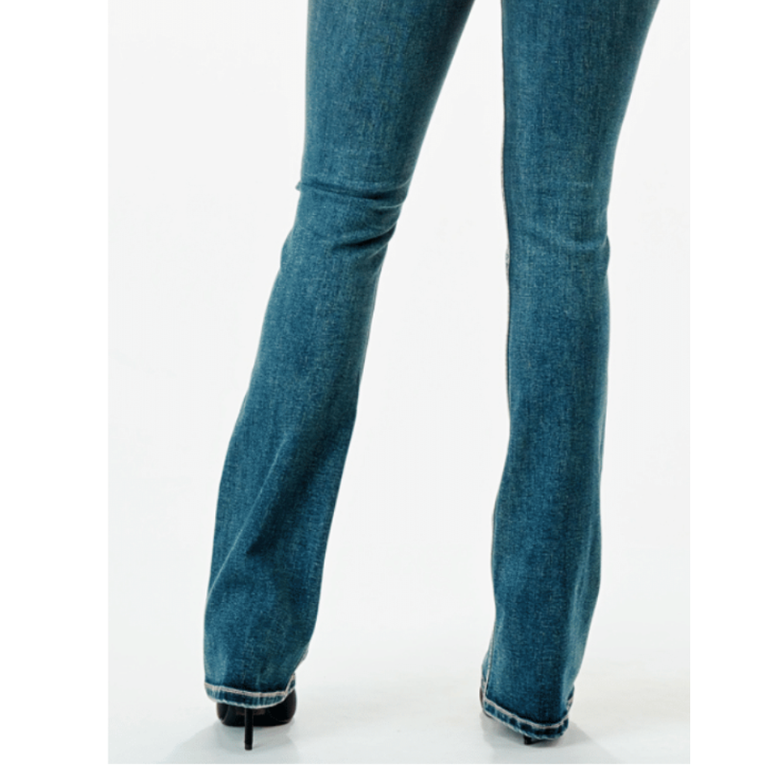 Grace in LA Grace In LA Boot Cut Easy Fit Jeans - Cross Pocket