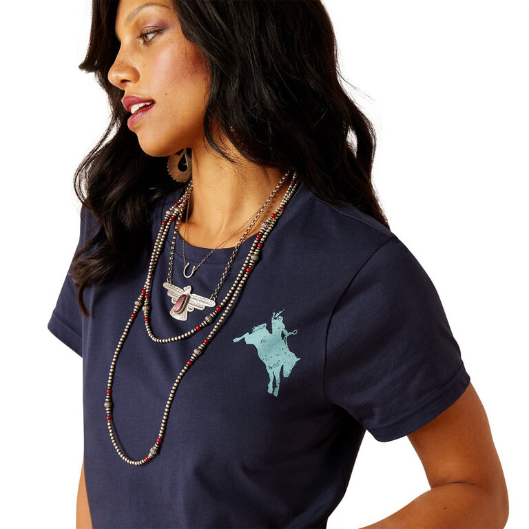 Ariat Ariat Bronco S/S Tshirt - Navy