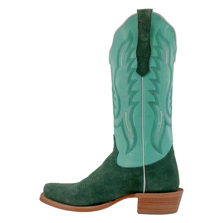 R Watson R. Watson Teal Roughout/Mint Cowhide Western Boot