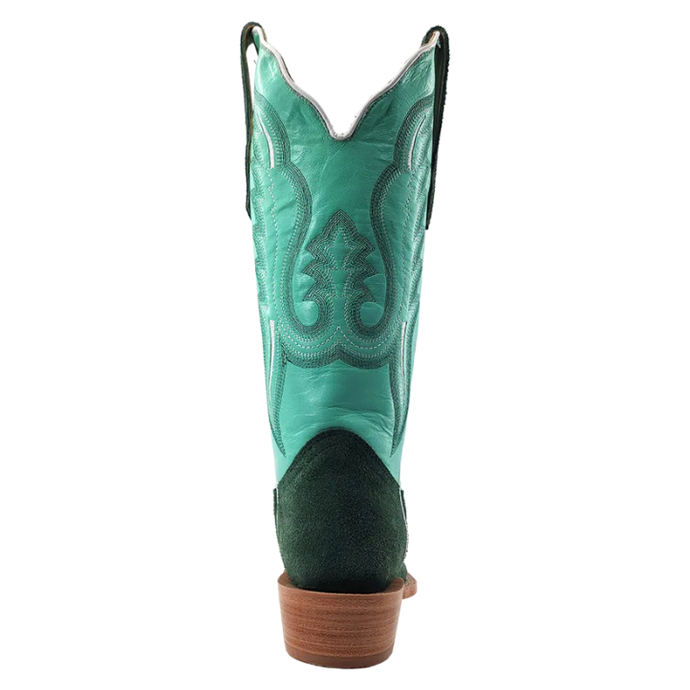R Watson R. Watson Teal Roughout/Mint Cowhide Western Boot