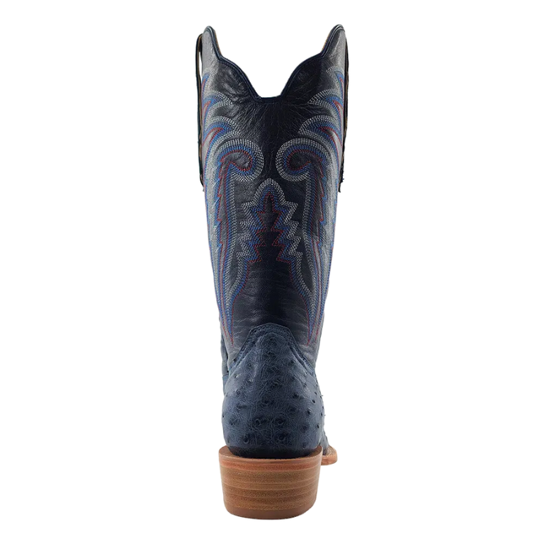 R Watson R. Watson Denim Bruciato Full Quill Ostrich Western Boot