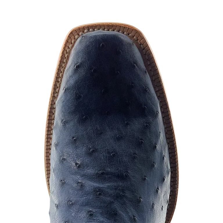 R Watson R. Watson Denim Bruciato Full Quill Ostrich Western Boot