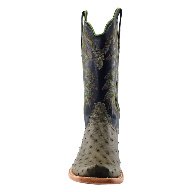 R Watson R. Watson Forrest Green Full Quill Ostrich Western Boot