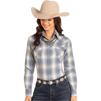 Panhandle Panhandle Brushed Flannel Shirt - Blue Plaid