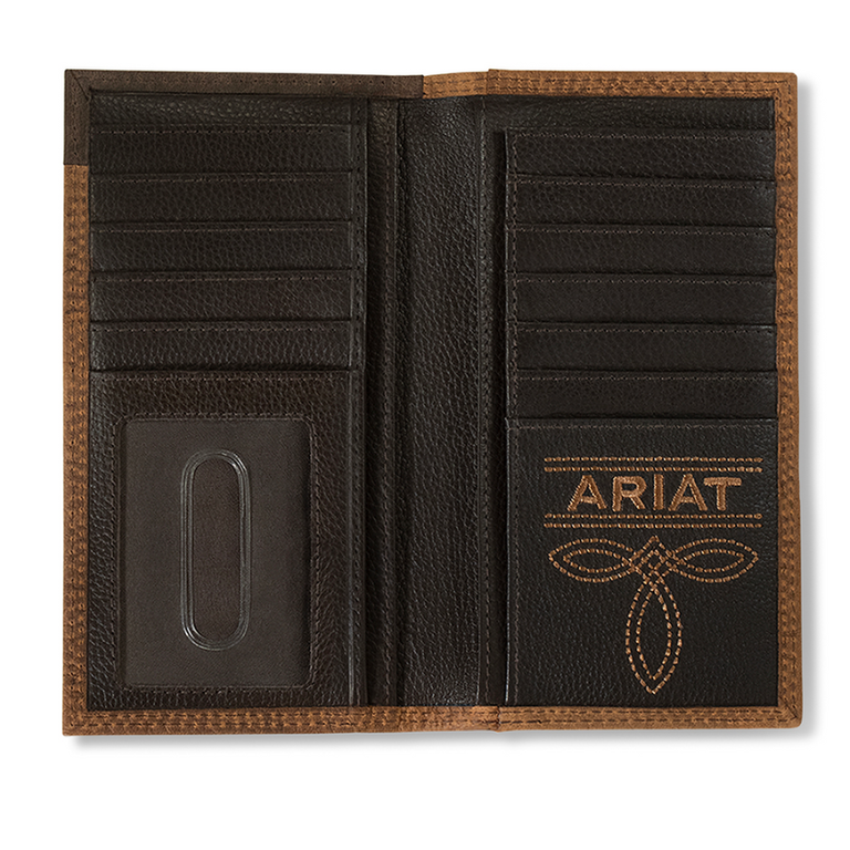 Ariat Ariat Overlay Shield Brown Rowdy Rodeo Wallet