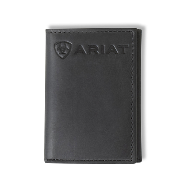 Ariat Ariat Embossed Logo Trifold Wallet - Black