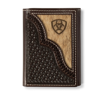 Ariat Ariat Calf Hair Overlay Trifold Wallet