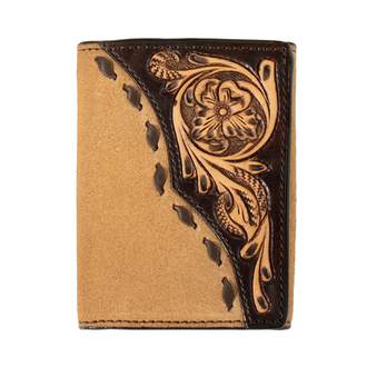 3D 3D Roughout Overlay Trifold Wallet