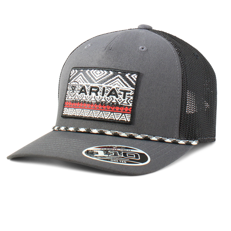 Ariat Ariat FlexFit 110 Snapback Cap - Grey Southwestern Pattern