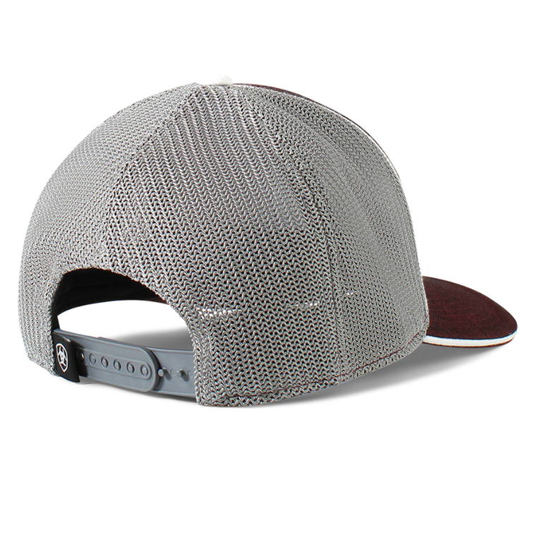 Ariat Ariat Large Logo Patch Cap - Burgundy/Grey